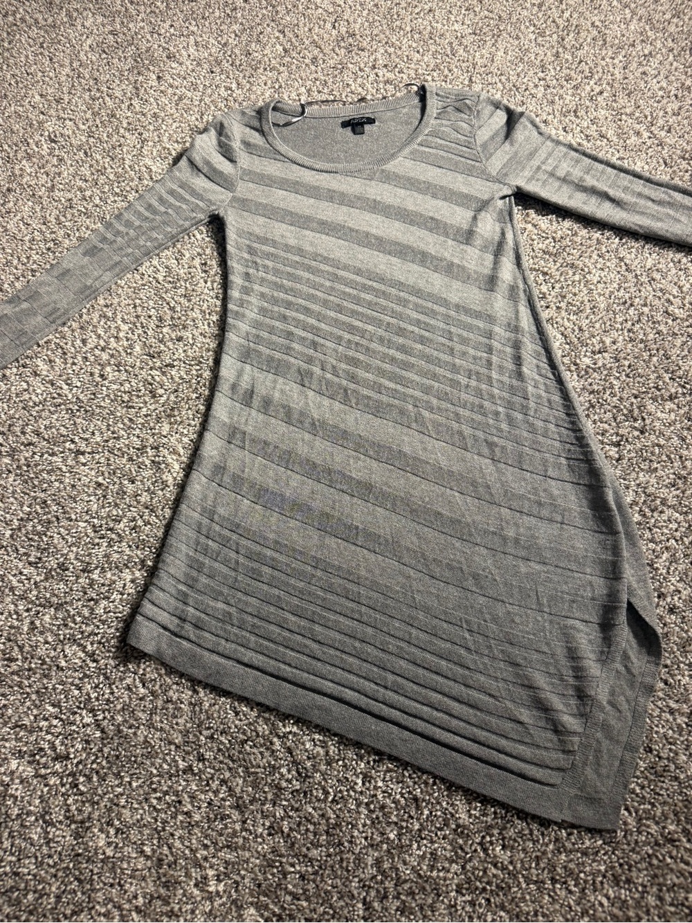 Apt. 9 Heather Gray Knit Top with Black Label